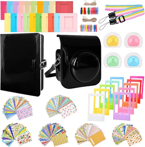 Miniatura 10 de Sunmns Mini 12 Kit de accesorios para cámara instantánea, paquete de accesorios compatible con cámara instantánea Instax Mini 12, incluye estuche