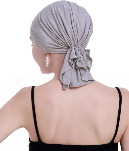 Miniatura 6 de osvyo Pañuelo de quimioterapia para mujer, pérdida de cabello, turbantes de cáncer sin cordones, embalaje sellado