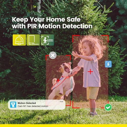 Miniatura 3 de Cámara de seguridad al aire libre litokam 2.5K, cámara Wi-Fi 2.4G para seguridad en el hogar al aire libre con detección de movimiento AI, cámara IP