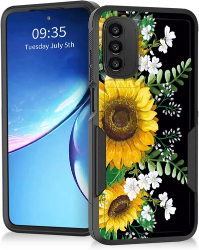 Miniatura 21 de Para Moto G Power 2022 – Funda protectora resistente de doble capa de policarbonato duro híbrido de goma suave a prueba de golpes – Ciervo