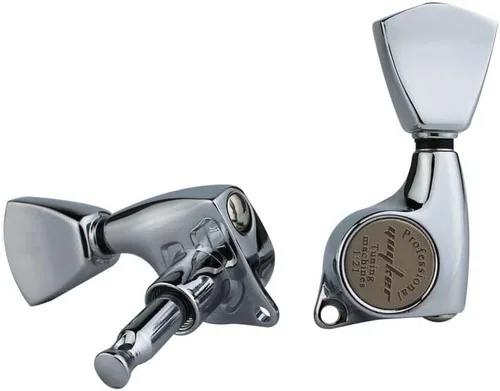 Miniatura 3 de Guyker Cabezales de máquina de guitarra (3L + 3R) – Juego de clavijas de afinación selladas 1:21 con perilla en forma de tulipán de repuesto