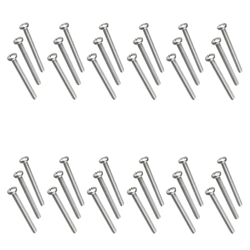 Miniatura 37 de Tornillos de máquina de jalar de perilla M4-0.028x0.197 in M4-0.028x0.197 in Tornillos de cabeza plana métrica Phillips Drive Tornillo de cabeza