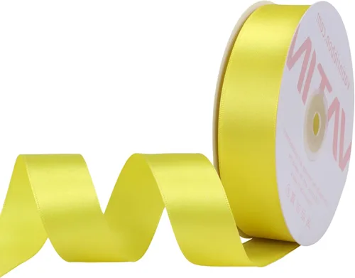 Miniatura 18 de VATIN Cinta de satén sólido rosa intenso de 1-1/2 pulgadas, cinta de tela artesanal de 50 yardas para envolver regalos, arreglos florales, Rosa Hot
