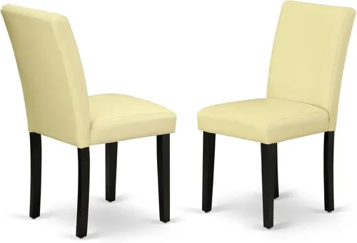 Miniatura 20 de East West Furniture ABP4T55 Abbott Parson - Juego de 2 sillas de comedor acolchadas de piel sintética azul oasis, color roble