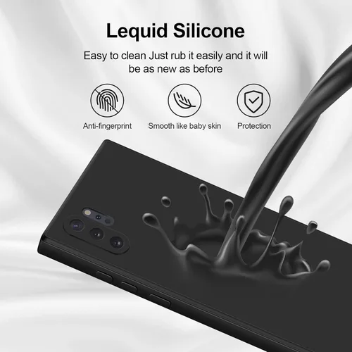 Miniatura 4 de GiiYoon Funda de silicona compatible con Samsung Galaxy Note 10 Plus, funda de cuerpo completo sedosa y suave al tacto con protección de cámara