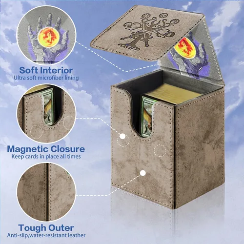 Miniatura 5 de PROMAXIBINDER Caja para Mazos de Cartas MTG, Caja para Mazos Commander que Cabe Más de 100 Cartas con Fundas Individuales, Almacenamiento para A-Mud
