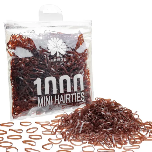 Miniatura 13 de KANPRINCESS 1000 bandas de goma para el cabello (negro)