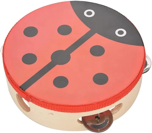Miniatura 7 de Tambor de percusión de mano de madera de 5.9 in para niños, regalos de canciones de baile (1#)