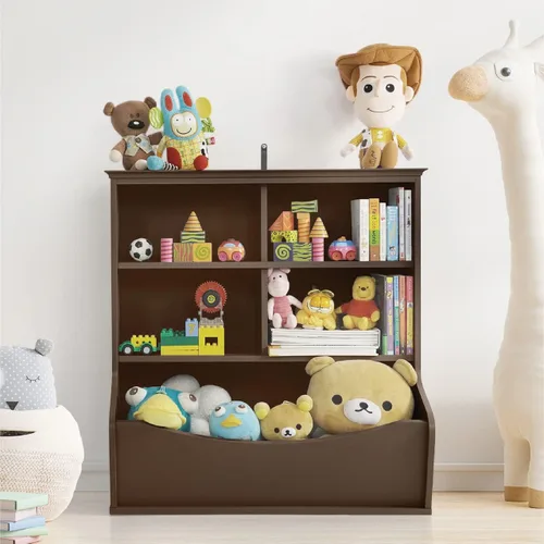 Miniatura 13 de CAPHAUS Organizador de almacenamiento de juguetes para niños, cubículo de almacenamiento abierto, gabinete multifuncional de almacenamiento de B.