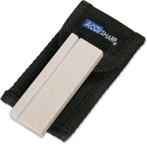 Miniatura 6 de AccuSharp Afilador de piedra de bolsillo con bolsa, piedra de afilar de doble cara de 3 pulgadas para cuchillos, anzuelos, camping, cuchillos