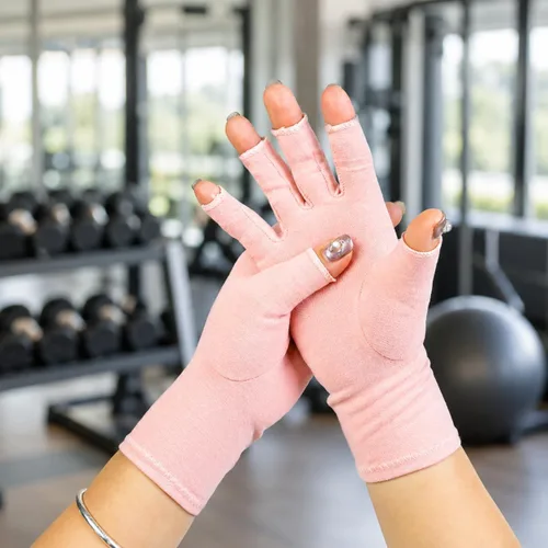 Miniatura 15 de Guantes de artritis – Compresión sin dedos para aliviar el dolor de las articulaciones, guantes de mano cálidos para túnel carpiano para mujeres