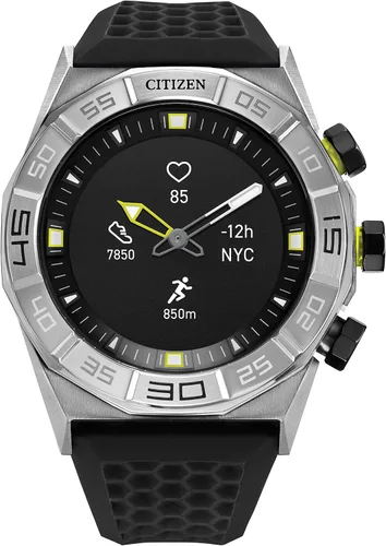 Citizen CZ Smart Hybrid Smartwatch de acero inoxidable de 1.732in, seguimiento continuo de frecuencia cardíaca, actividad física, aplicación de