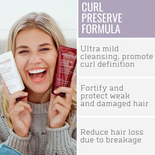 Miniatura 2 de Keranique - Sistema de cabello más grueso en 60 días con champú de queratina, acondicionador, suero de refuerzo de folículos y tratamiento