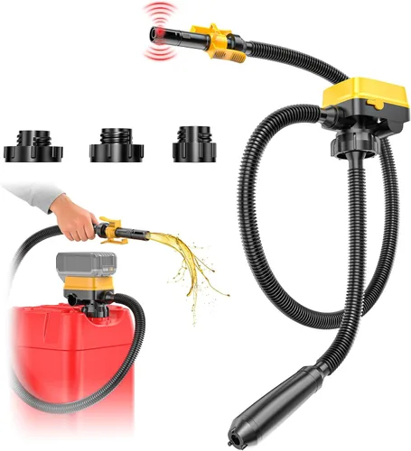 Ecarke Bomba de transferencia de combustible inalámbrica de 3.2 GPM, compatible con batería DeWalt 20V Milwaukee 18V, bomba eléctrica a prueba de