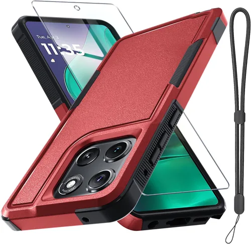 Miniatura 51 de Funda compatible con Moto G 5G 2024, cuerpo completo, resistente, resistente, a prueba de golpes, con correa de cordón, protector de pantalla