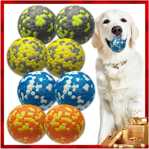 Miniatura 9 de Mankoda Pelotas para Perros, Pelotas de Tenis Indestructibles para Perros, 2.5 Pulgadas Juguetes Duraderos y Saltarines para Perros