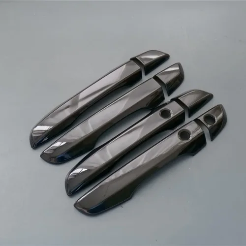 Miniatura 6 de Cubierta de manija de puerta para Honda Civic 2016 2017 2018 2019 2020 (fibra de carbono sin agujeros para llave sin contacto)
