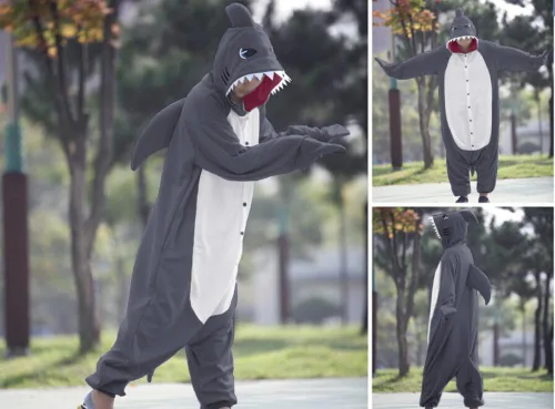 Miniatura 2 de WOTOGOLD pijamas disfraz en forma de tiburón para adulto, ideal para Cosplay