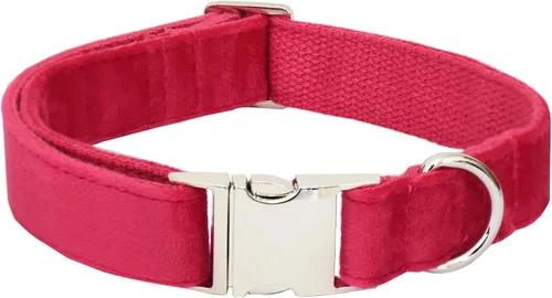 Miniatura 9 de Bubblepup Collar de terciopelo para perro, collar suave para perros pequeños, medianos y grandes