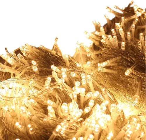 ZOIC - Tira de luces LED navideñas, 500 LEDs, 100 metros (328 pies), 8 modos, función de memoria, 29 V, decoración para boda, fiesta, patio y