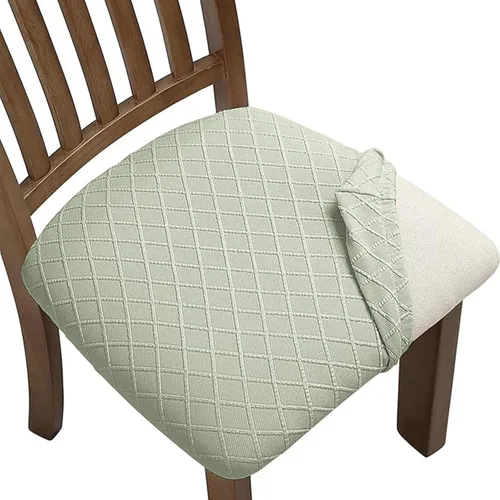 Miniatura 28 de Juego de 4 fundas elásticas para sillas de comedor, fundas para sillas de comedor con estampado floral, fundas para asientos de sillas con estampado
