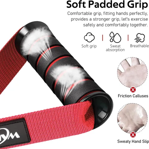 Miniatura 5 de Manijas de Ejercicio WALITO, Reemplazo de Accesorios de Cable para Equipo de Gimnasio en Casa, Sistema de Poleas, Pilates, Bandas de Resistencia