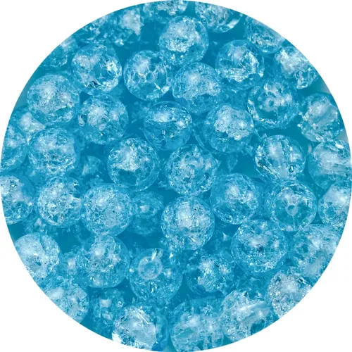 Miniatura 12 de 100 cuentas de cristal agrietado redondas de 0.315 pulgadas (0.315 in), cuentas espaciadoras para hacer joyas, collares, pulseras, aretes, Mezcla