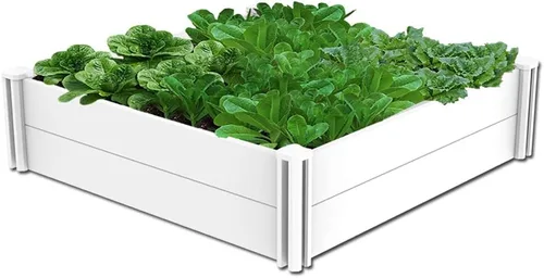 Miniatura 8 de Kit de Cama de Jardín Elevada Kdgarden 4'x4' para Exteriores, Caja de Plantador sobre el Piso para Cultivar Verduras, Flores, Hierbas, Jardinería