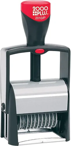 Miniatura 2 de Cosco® 2000 Plus® Sello de numeración autoentintado, 10 bandas de números, 3/16" x 1 5/8", tinta negra