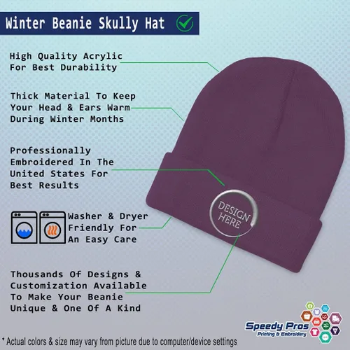 Miniatura 31 de Gorro de invierno para hombres y mujeres, gorro de acrílico con texto personalizado personalizado