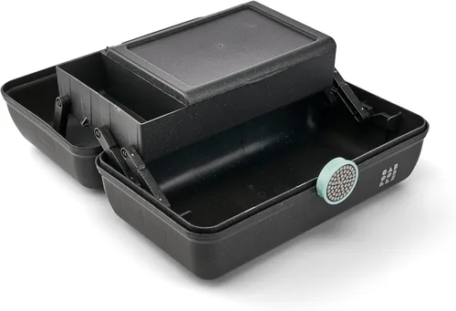 Miniatura 3 de Caboodles On-The-Go - Caja de maquillaje para niña, brillo negro, colección Show Girl, caja organizadora de maquillaje de plástico duro, espejo