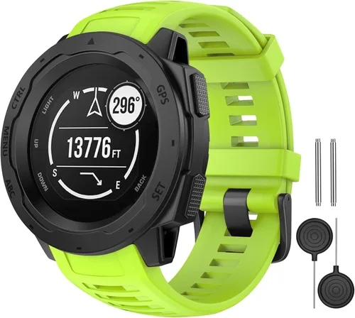 Miniatura 12 de Compatible con Garmin Instinct Band, correa de repuesto de silicona suave para Garmin Instinct 2/Solar/Tactical