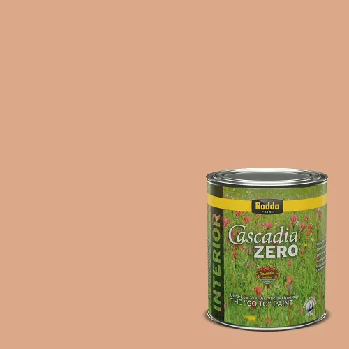 Miniatura 253 de Rodda Paint CASCADIA ZERO - Pintura plana e imprimación para interiores en uno, cuarto de galón, crema de ballet