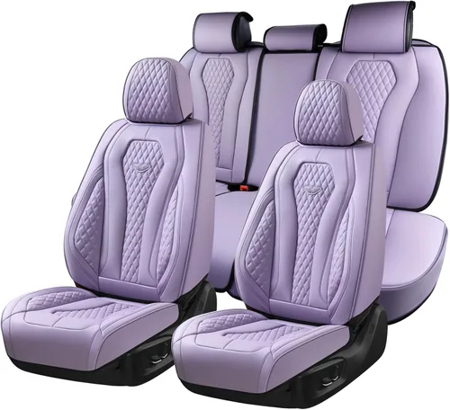 Miniatura 48 de Coverado Fundas de Asiento, Fundas de Asiento de Coche para Asientos Delanteros, Funda de Asiento de Coche Roja, Fundas de Asiento de Coche Rojo