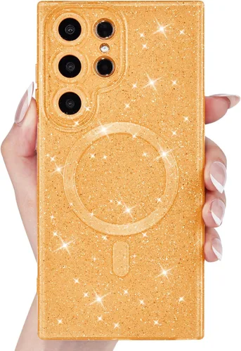 Miniatura 19 de Svanove Funda magnética con purpurina para Samsung Galaxy S22, compatible con Magsafe Cute, brillante, brillante, estética, dura y brillante