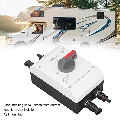 Miniatura 3 de Interruptor solar fotovoltaico CC 1500V 32A, disyuntor miniatura de CC IP66 Caja combinada solar para sistema de paneles solares RV (proctivo)