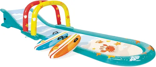 Miniatura 19 de Centro de juego inflable tierra de dinosaurios de Intex, 31 x 90 x 44 pulgadas, a partir de 2 años 2-Multicolor