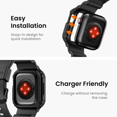 Miniatura 7 de amBand E1 Sport Case Band for Apple Watch Ultra 3/2/1 & SE 3/2/1 & Series 11 10 9 8 7 6 5 4 3 49mm 46mm 45mm 44mm 42mm 41mm 40mm 38mm, Shockproof &