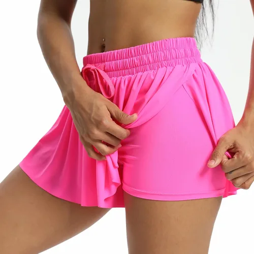 Miniatura 102 de Blaosn Pantalones cortos atléticos fluidos para mujer, gimnasio, yoga, entrenamiento, correr, pantalones cortos de tenis, falda falda linda, ropa