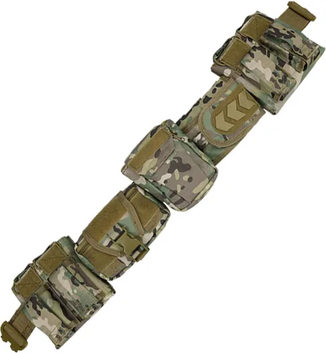 Miniatura 3 de YAKEDA Cinturones Tácticos de Batalla para Hombres - Cinturón Airsoft de Liberación Rápida con Trigger, Cinturones de Servicio Pesado con Bolsas 7 CP