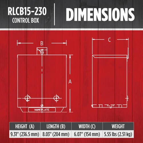 Miniatura 2 de Red Lion RLCB15-230 Caja de control VMC de 1.5 HP 230 voltios para bomba de pozo sumergible, gris, 640222