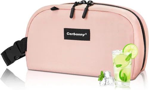Bolsa de almuerzo enfriadora - Congelable y aislada para viajes, niños/adultos, apta para yogur Rosa