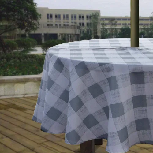 Miniatura 26 de Melaluxe - Mantel impermeable resistente a las manchas para exteriores con agujero para sombrillas y cremallera