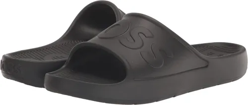 Miniatura 7 de BOSS Sandalias de vinilo con logotipo llamativo para hombre, Negro Galaxy