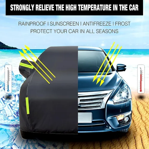 Miniatura 4 de Funda completa de automóvil compatible con Audi Q2/Q3/Q4/Q5/Q6/Q7/Q8, para exteriores, impermeable, transpirable, grande, con cremallera, cubierta