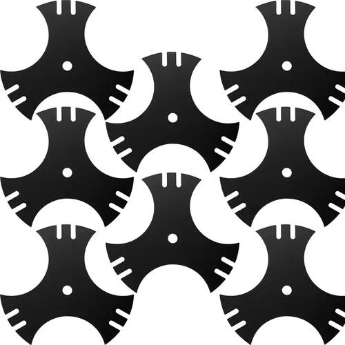 Miniatura 8 de Edger Blade 781-0748 781-0748-0637 para Craftsman Troy-Bilt MTD Lawn Edger - Cuchilla de zanjadora Tri-Star de 3 lados de 9 pulgadas para bordeadora