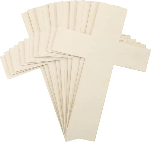 Miniatura 11 de Anglechic 12 paquetes de 30 centímetros de rebanadas de madera sin acabar con forma de ancla en blanco para manualidades, adornos