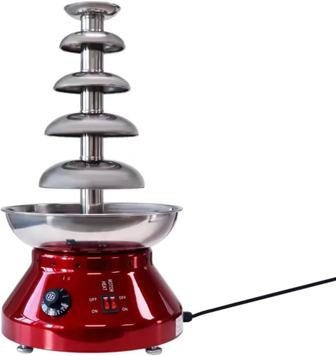 Miniatura 9 de Fuente de chocolate, torre comercial de fondue de chocolate caliente, 5 niveles, 7 libras, gran capacidad, máquina de calentamiento de fusión