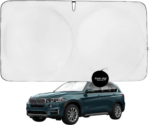 Miniatura 215 de Kinder Fluff Parasol para parabrisas Protección solar reflectante patentada para automóvil, certificado 99% de bloqueo UVR, interior fresco