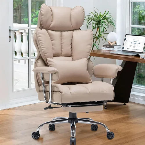 Miniatura 8 de Efomao - Silla ejecutiva de escritorio para oficina, con reposapiés, soporte lumbar y capacidad de carga hasta 400 libras, silla de computadora